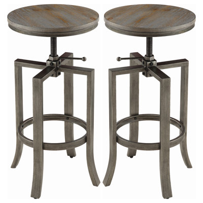 Bartlett Adjustable Backless Bar Stool Nutmeg (Set Of 2)