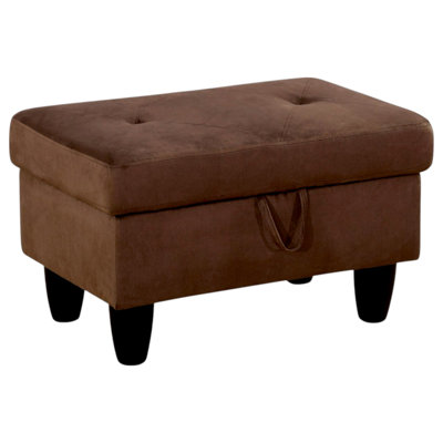 Orella Marlinda 28.5" Wide Upholstered Rectangle Tufted Flip Top Storage Ottoman by Latitude Run