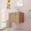 Meuble-lavabo mural simple 23,66 po Ceci avec comptoir en céramique Ceci
