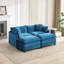 Canapé Cloud, repose-pieds modulaire, tissu chenille respirant-114354987