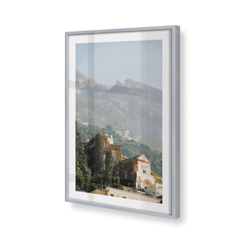 Imprimé Hillside Haven, H 37,25 po x l 25,25 po x P 1,25 po, Cadre simple en chrome poli poli