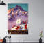 « villars », affiche rétro sur toile tendue-26129662