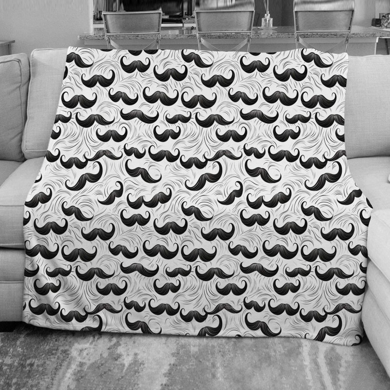 Machine Printed Throw Blanket, 68" W x 80" L