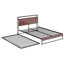 Base de lit plateforme en métal avec couchette et ports USB Wilone-1993780329