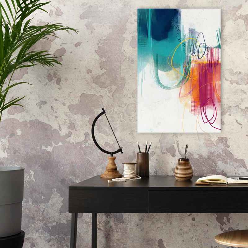 Turquoise n ° 1 - Art abstrait, H 24 po x l 16 po