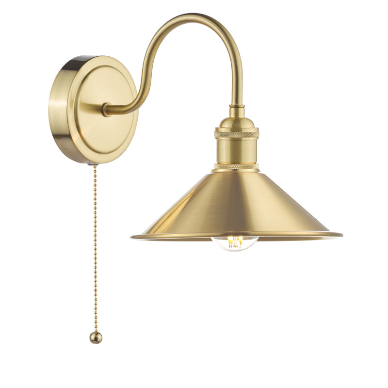 Wall Light, Natural Brass, Gold