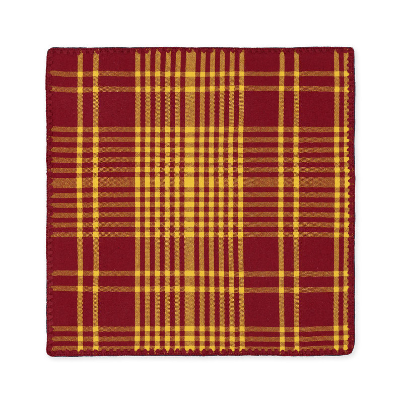 Trattoria Cotton Blend Square Napkin, Yellow/Red