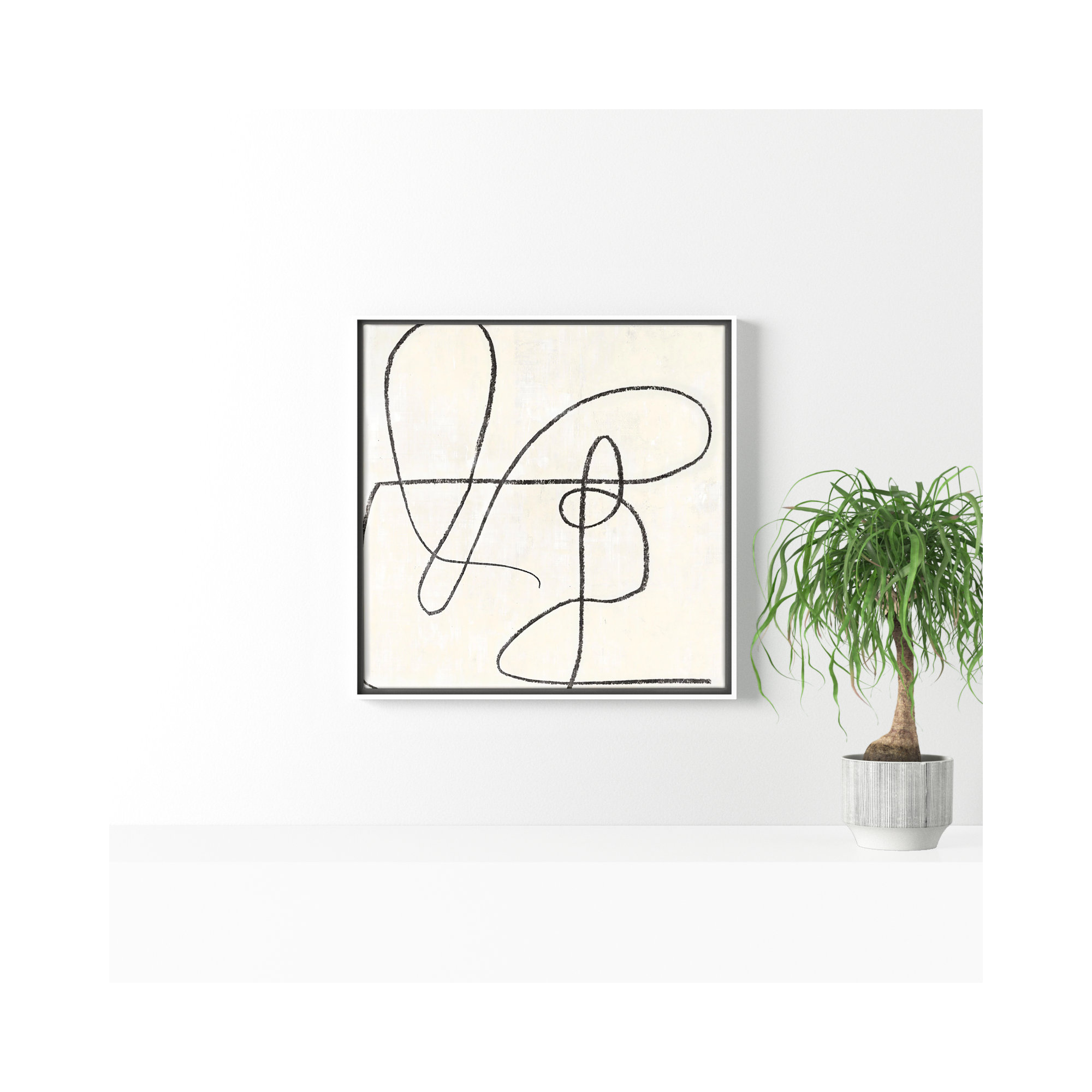 Juxtaposing, 31.5" H x 31.5" W, White