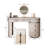 39.37"Simple Cream Style Solid Wood Saddle Leather Vanity Set