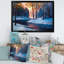 «Sunshine Through The Christmas Forest By The River», peinture sur toile-60161517-60161518