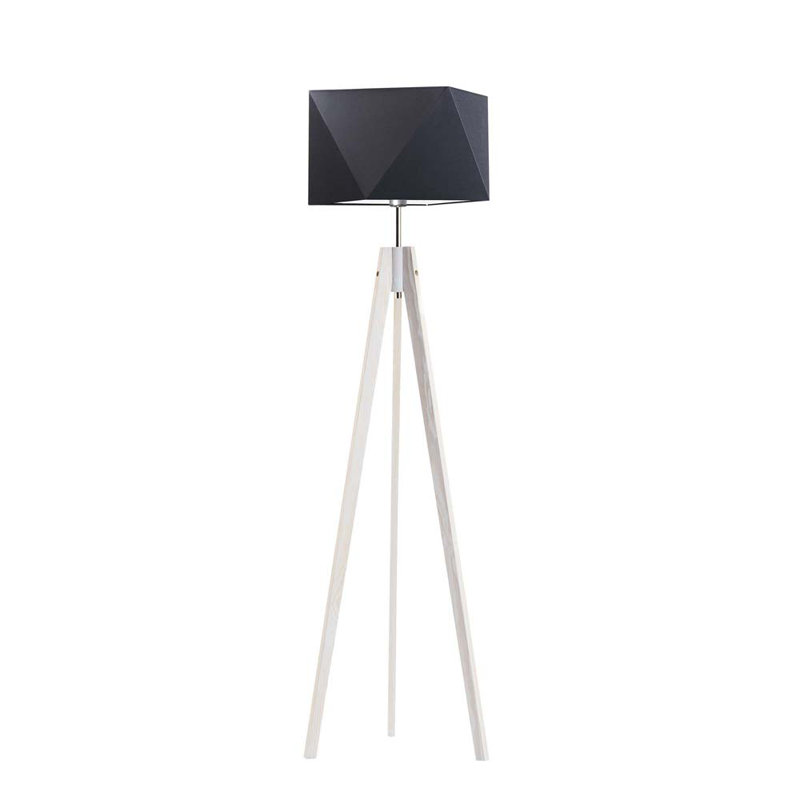 Ayaaz 144cm Tripod Floor Lamp, White, Black