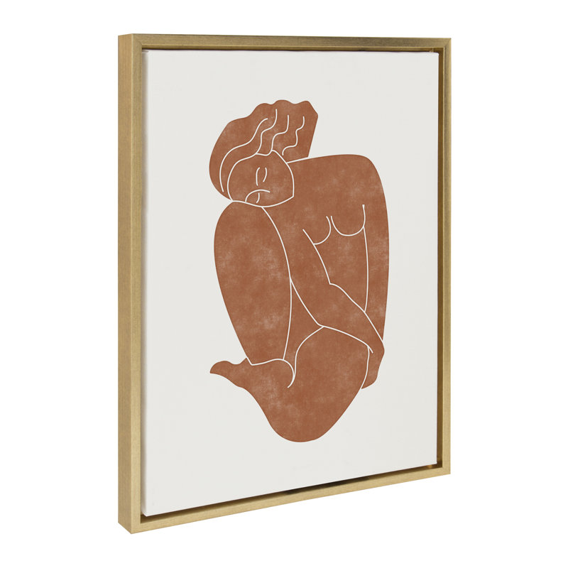 Figurine par Alexander Ginzburg, reproduction d'art sur toile encadrée, 18" x 24", Doré