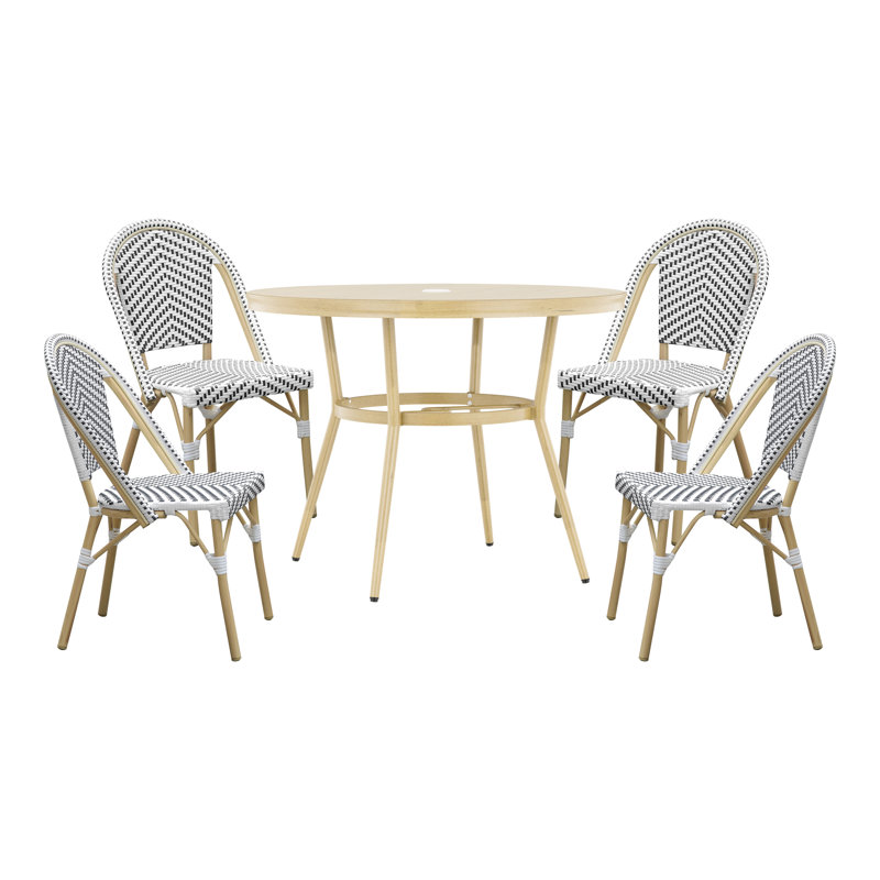 Ensemble de salle à manger Cato, gris, H 30 po x L 31,5 po x l 31,5 po
