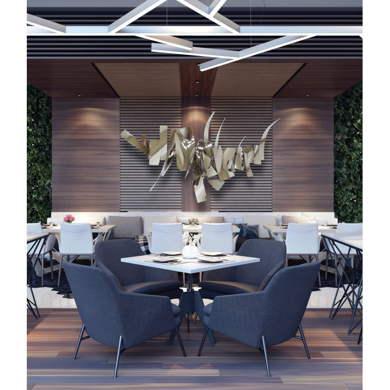 Décoration murale en métal, H 45 po x l 82 po x P 13 po