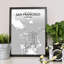 « san francisco city map », reproduction d’impression sur affiche en tons-31737548
