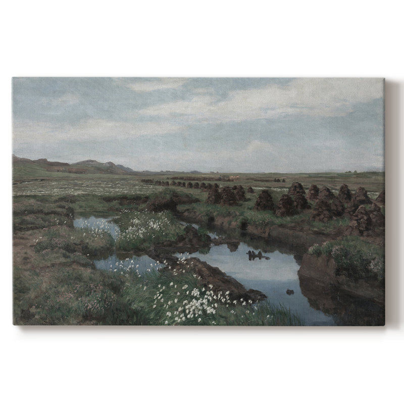 Paysage rétro-Dxxvi, H 33 po x l 49 po x P 1,5 po, Toile tendue