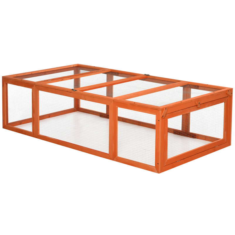 Lapin en fil de fer galvanisé avec base en bois et ventilation