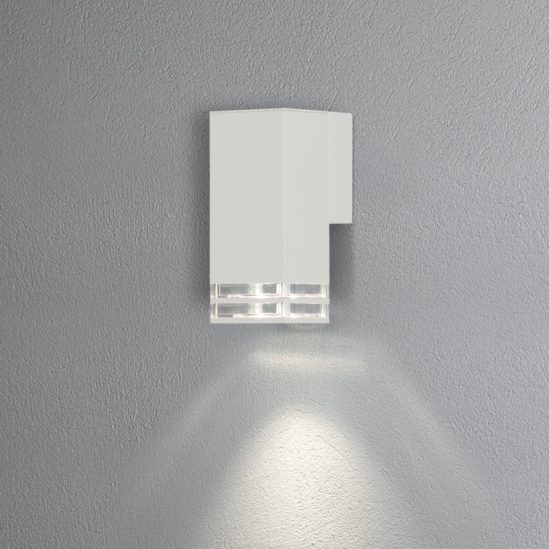 Pollux 3 Down Outdoor Armed Sconce, White