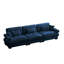 Très grand canapé en velours moderne à 3 places, canapé surdimensionné, siège et dossier confortables, avec coussins de taille et coussins décoratifs-391646164