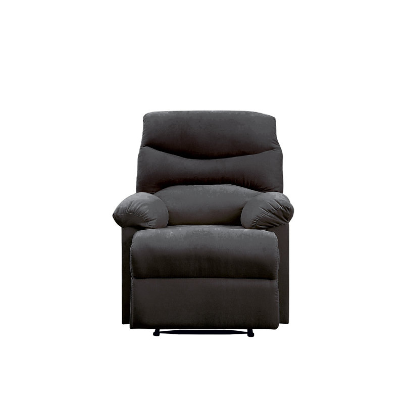 Fauteuil inclinable avec accoudoirs coussinés, Noir
