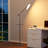 Dimmable Led Floor Lamp With Tray Table And Remote Control