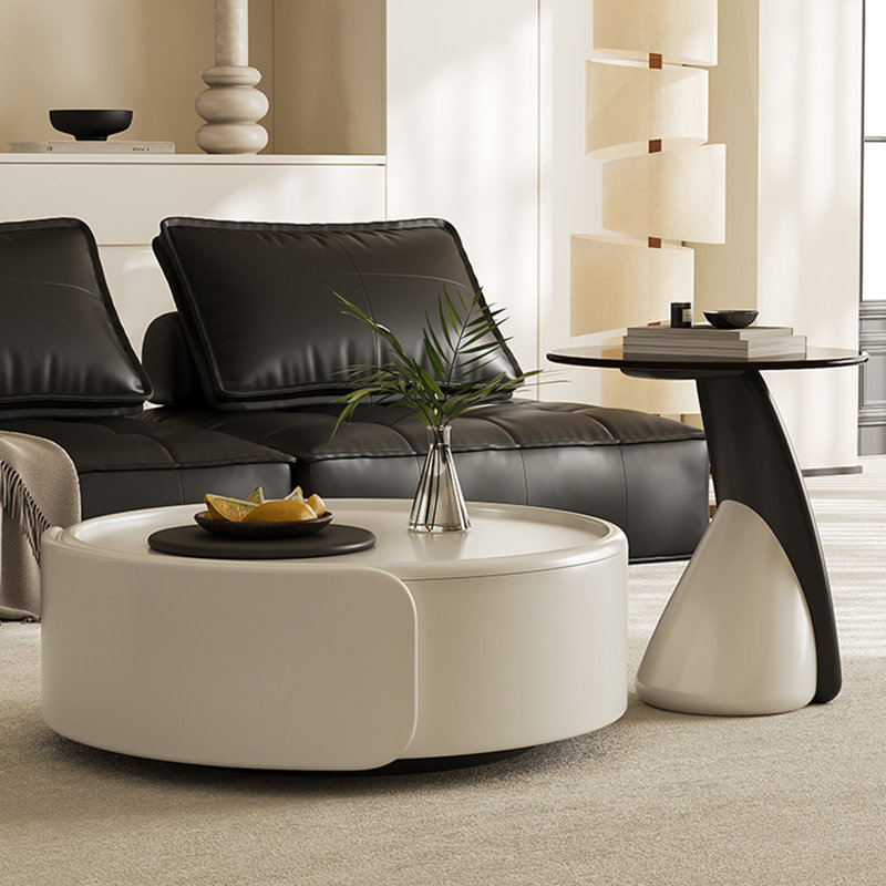 Table basse moderne avec tiroir, H 13,38 po x L 31,49 po x P 31,49 po
