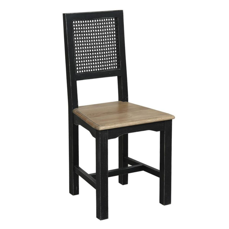 Malott 47cm H Side Chair, Black/Light Brown