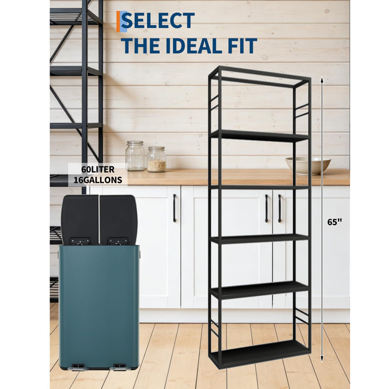Poubelle de cuisine 2 compartiments en acier inoxydable 2x30L / 2x8 Gal