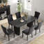 Ensemble de salle à manger rectangulaire à double piédestal avec table de salle à manger de style crème-1947038711-1947038668-1947038666