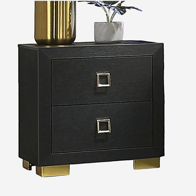 Table de chevet noire 1pc