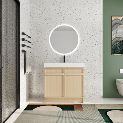 Meuble-lavabo simple 36 po avec plateau en résine