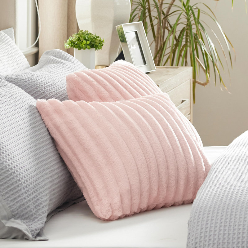Bedsure Striped Throw Pillow Covers, Crystal Pink
