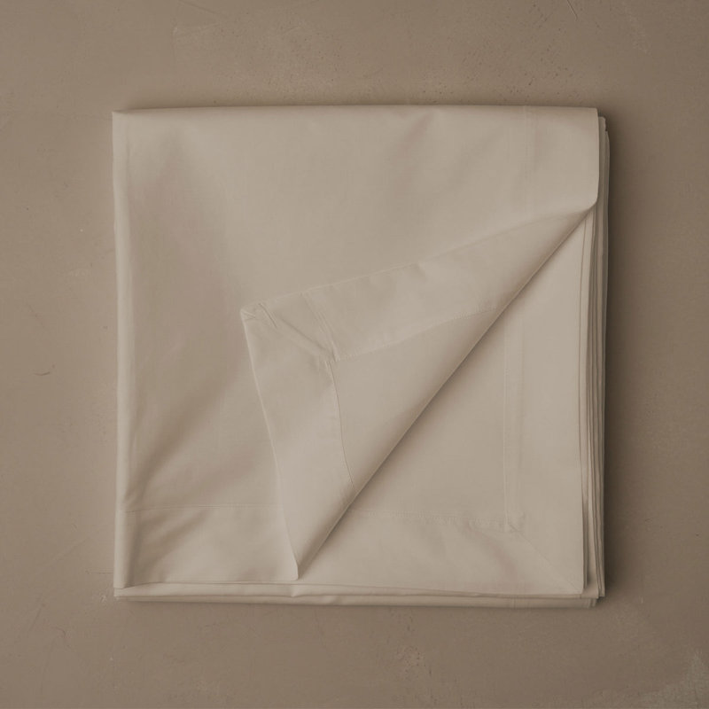 Americano Percale Flat Sheet, Queen Flat Sheet, Ivory
