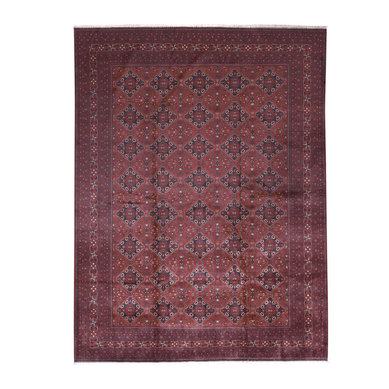 Tapis rouge noué à la main de haute qualité