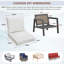 Ensemble de coussins de siège d'extérieur profond, coussins de remplacement de patio imperméables, résistants à la décoloration avec housse amovible et lavable - 1 coussin de siège et 1 de dossier-1285506905