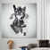 Silver 3D Wall Art featuring Abstract Romantic Couple Hugging on Premium Quality Canvas