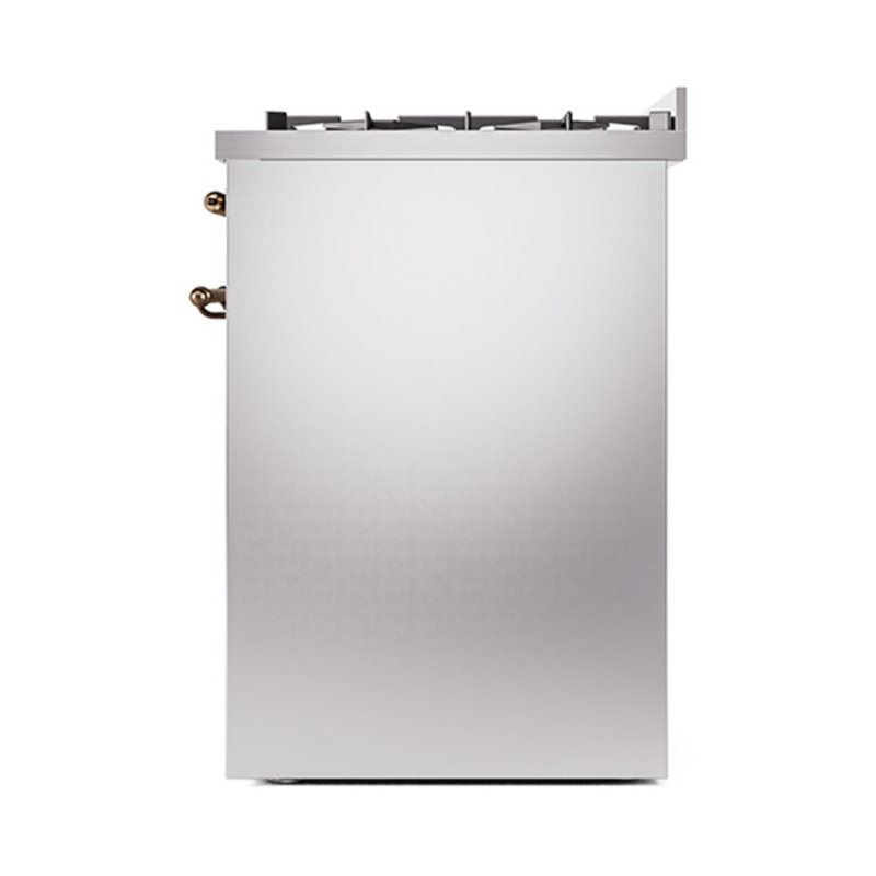 ILVE Nostalgie II Noblesse 30 po à double carburant, Acier inoxydable / bronze, Gaz naturel
