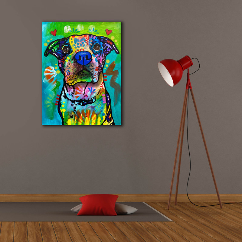 «Is It Time For Walkies» par Dean Russo, art mural sur toile, H 34 po x l 26 po x P 1,5 po