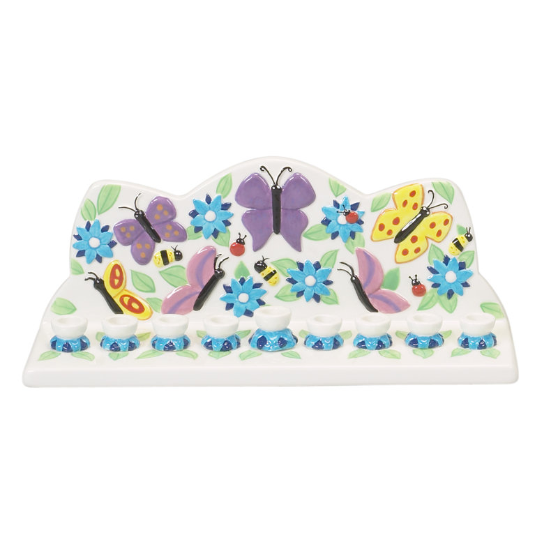 Menorah papillon et céramique