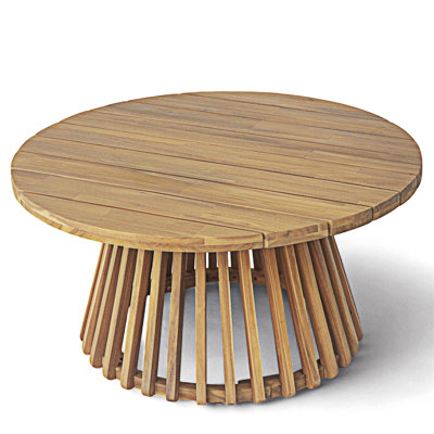 Table basse d'extérieur en bois pour patio