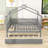 Wooden House Bed With Safety Guardrails And Twin Trundle-1324282056-1324282052