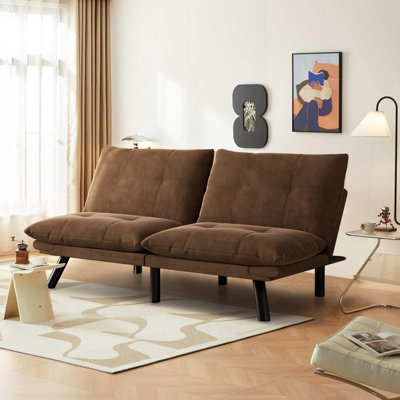 67” Velvet Futon Sofa Bed