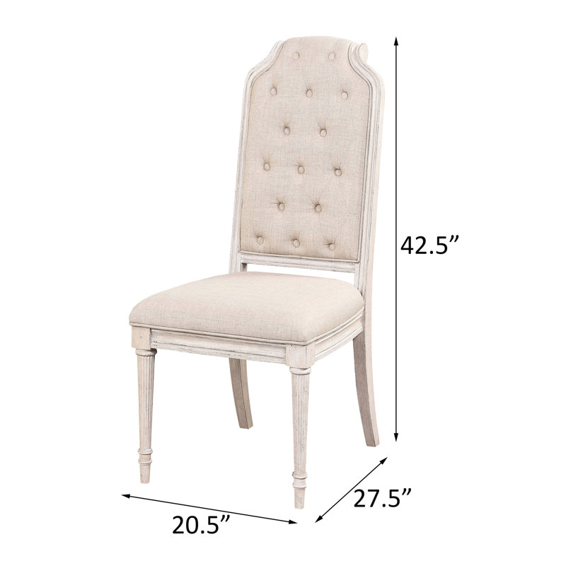 2 chaises de salle à manger champagne antique