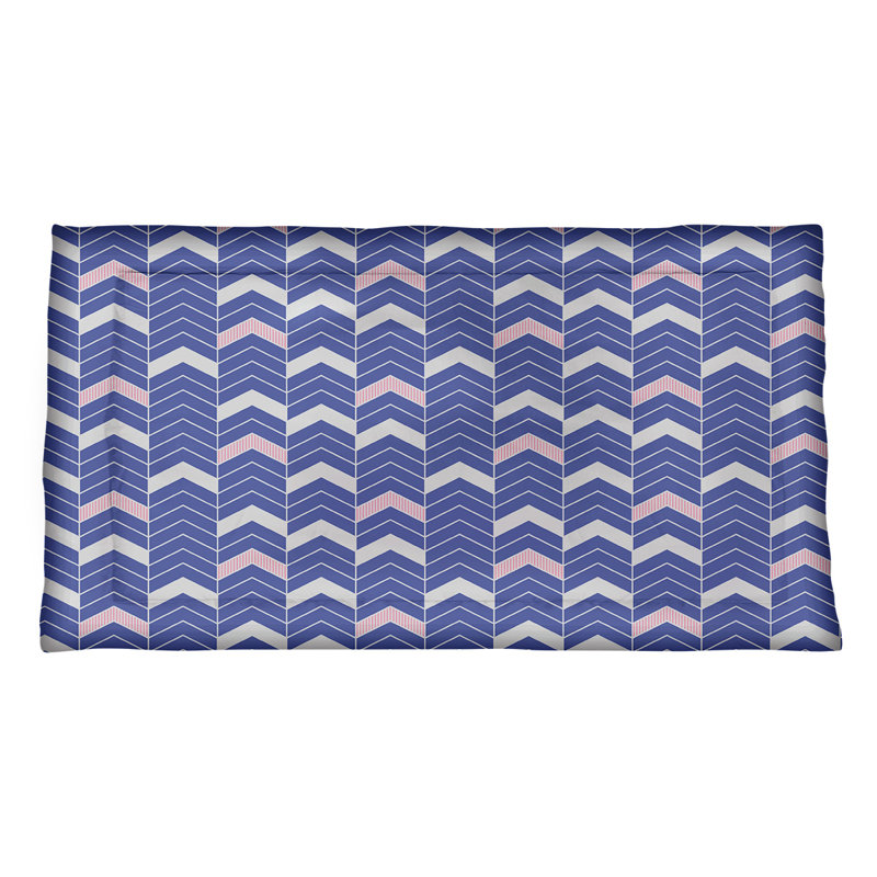 Taie décorative Rhonda, Très grand, Polyester, Bleu / Rose