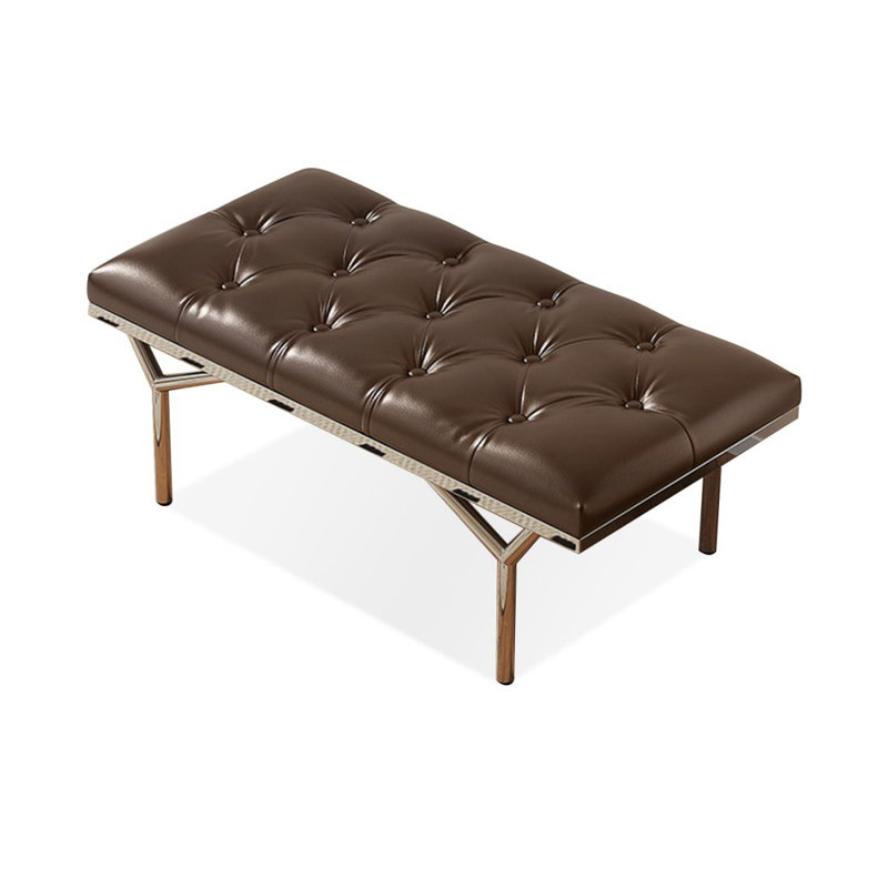 Banc rembourré brun, Brun