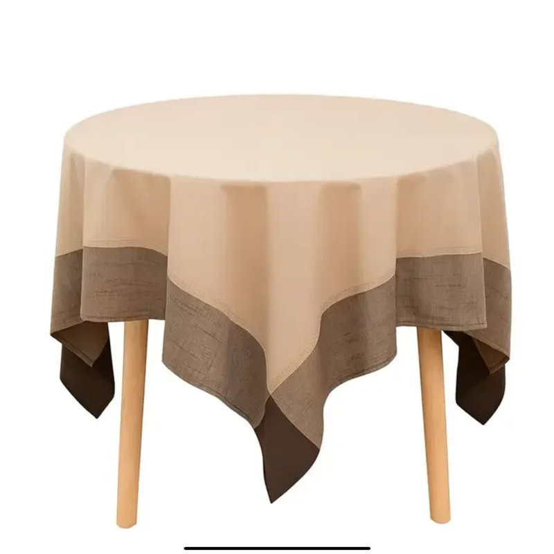 Nappe Contemporary, L 55 po x l 79 po, Brun