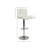 Swivel Faux Leather Adjustable Hydraulic Bar Stool, Set Of 2-642680360