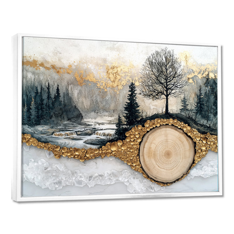 Glenisha - Landscapes Wall Art, H 16 po x l 32 po, Avec cadre, Blanc