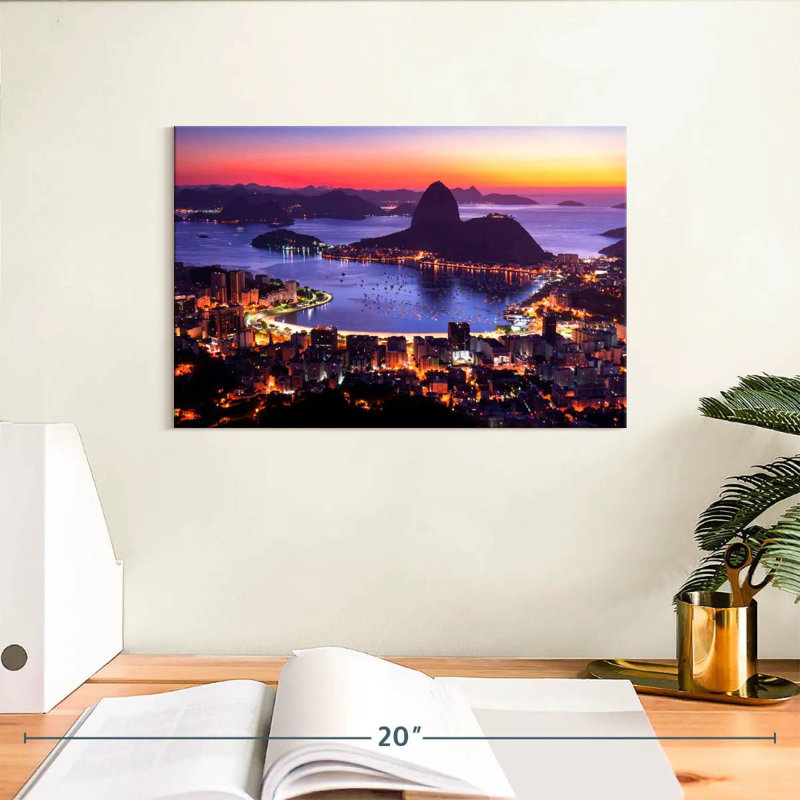Nicci Rio De Janeiro au lever du soleil, H 8 po x l 12 po