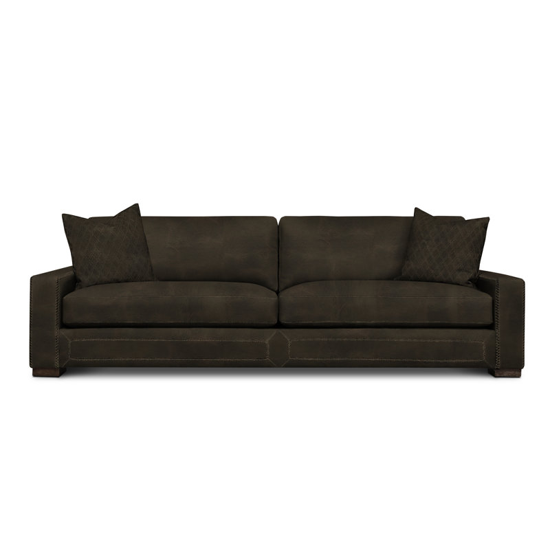 Downtown Cowboy Leather Sofa, Nutmeg, Mahogany (Coyote)